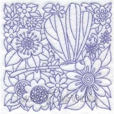 Budget Garden Block 3 (5.1-in) Embroidery Design