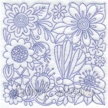 Dragonfly Floral Block 6 (5.1-in) Embroidery Design Get Yours