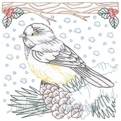 Chickadee & Snow 5 (6.8-in) Embroidery Design Discount
