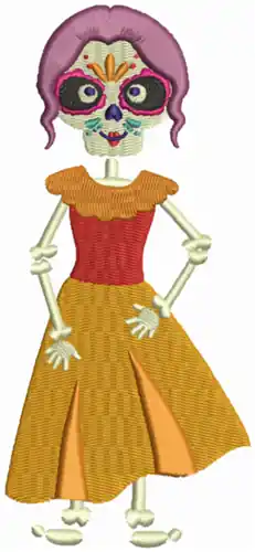 Reduced Price Día de Muertos Skeleton Embroidery Design