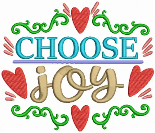 Choose Joy Embroidery Design Best Seller