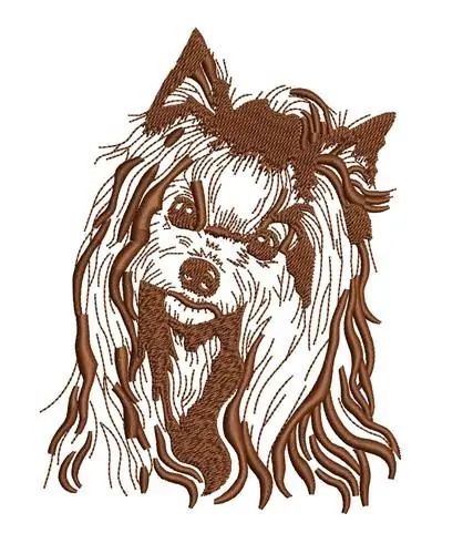 Silky Terrier Outline Embroidery Design Flash Sale