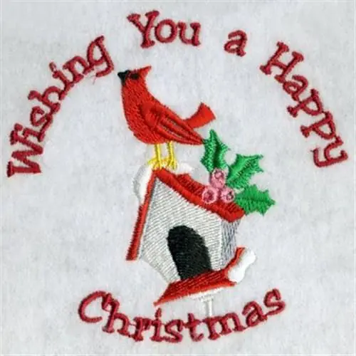 Direct From Factory Happy Christmas Embroidery Design