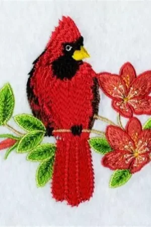 Floral Cardinal Embroidery Design Mega Sale