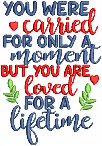 Loved For Lifetime Embroidery Design Next Day Delivery