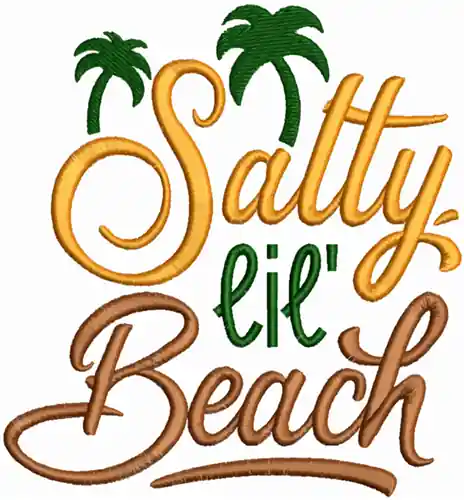 Price Cut Salty Beach Embroidery Design