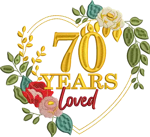 70 Years Loved Embroidery Design Limited Edition