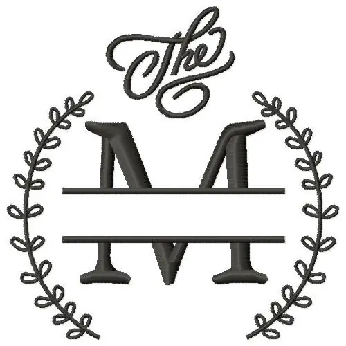 M Wedding Name Drop Embroidery Design Weekend Sale