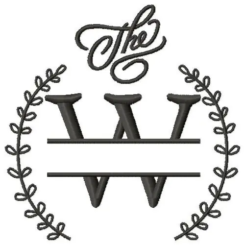 Price Cut W Wedding Name Drop Embroidery Design