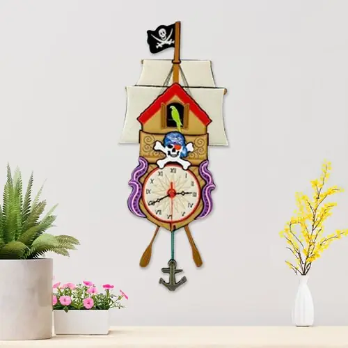 Hot Deal ITH Pirate Cuckoo Clock Embroidery Design