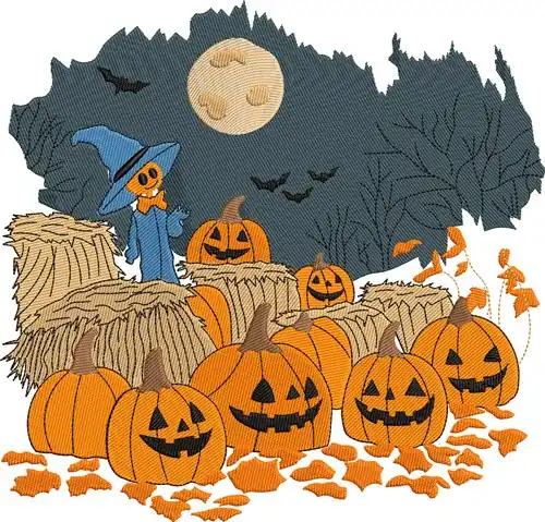 Pumpkin Patch Embroidery Design Seasonal Sale
