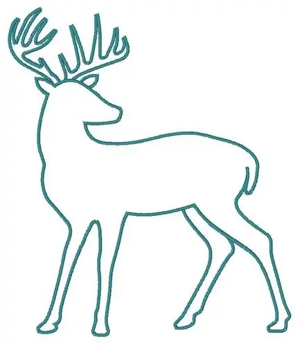 Deer Outline Embroidery Design One Day Deal