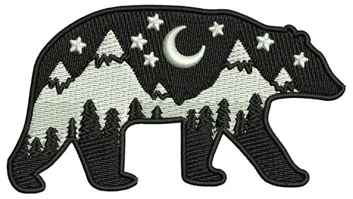 One Day Deal Black Bear Mountains Embroidery Design