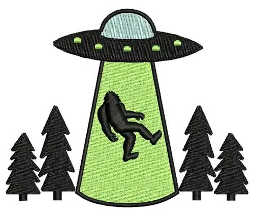 Latest UFO & Bigfoot Embroidery Design