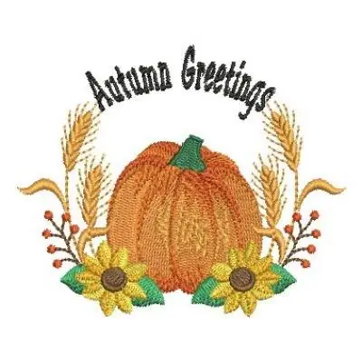 Autumn Greetings Embroidery Design Hassle-Free Returns