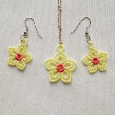 Buy Direct FSL Earrings And Pendant 5 Embroidery Design