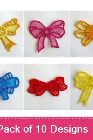 Cheap 3D FSL Bows Embroidery design pack by Ace Points,  Embroidery Packs on EmbroideryDesigns.com