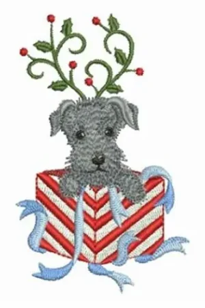 Christmas Scottie Dog Embroidery Design Budget