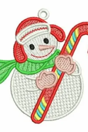 Bulk Order FSL Candy Cane Ornaments Embroidery Design