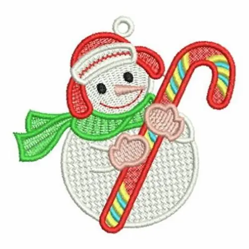 Bulk Order FSL Candy Cane Ornaments Embroidery Design