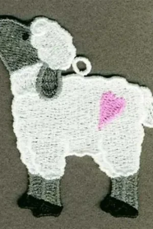 Worldwide Shipping FSL Sheep Embroidery Design