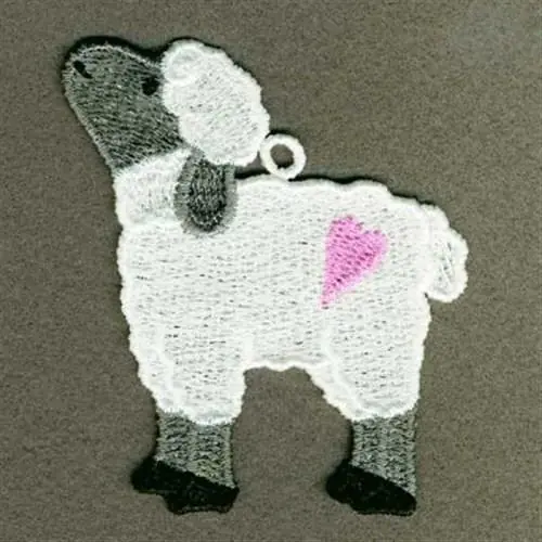 Worldwide Shipping FSL Sheep Embroidery Design