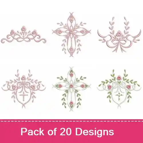 Christening Heirloom 3 Embroidery design pack by Ace Points, Embroidery Packs on EmbroideryDesigns.com No Minimum Order