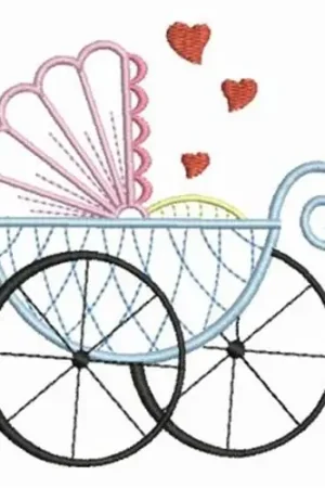 Baby Buggy Embroidery Design Buy Today
