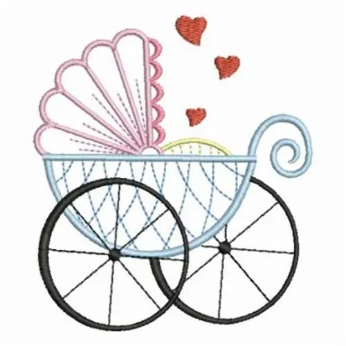 Baby Buggy Embroidery Design Buy Today