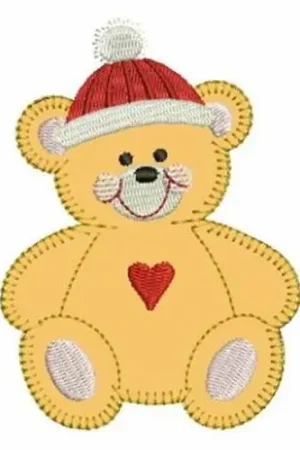 Applique Christmas Bear Embroidery Design Get Yours