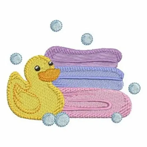 Bathtime Rubber Ducky Embroidery Design Discount