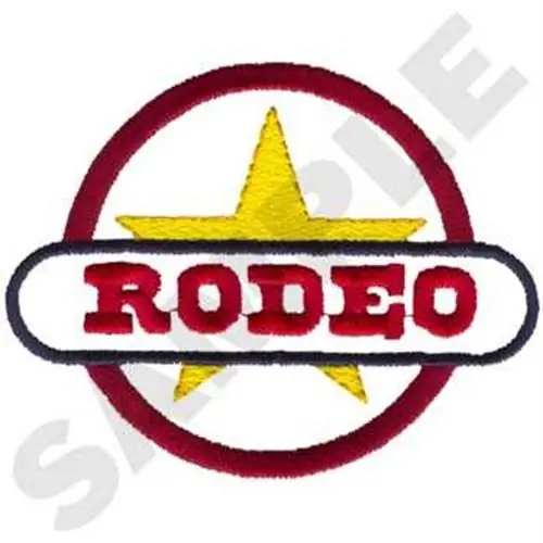 Warranty Included Rodeo Circle With Star Embroidery Design