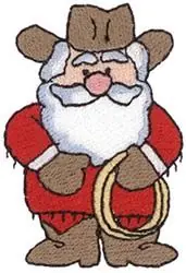 Free Delivery Cowboy Santa Embroidery Design