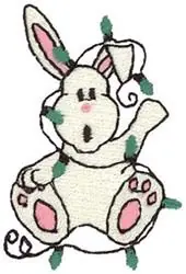 Don’t Miss Out Christmas Bunny Embroidery Design