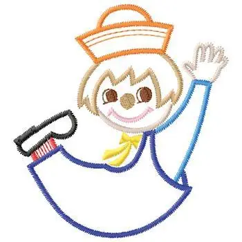 Express Delivery Sailor Clown Embroidery Design