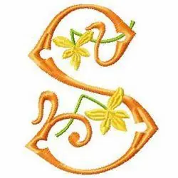 Yellow Flower ABC Embroidery Design Final Sale