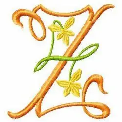 Yellow Flower ABC Embroidery Design One Day Deal
