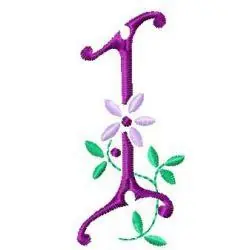 Free Shipping Floral ABC Embroidery Design