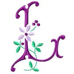 Professional Grade Floral ABC Embroidery Design