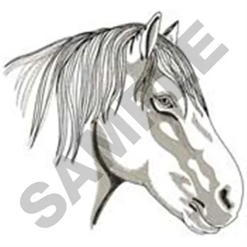Draft Horse Head Embroidery Design Final Sale