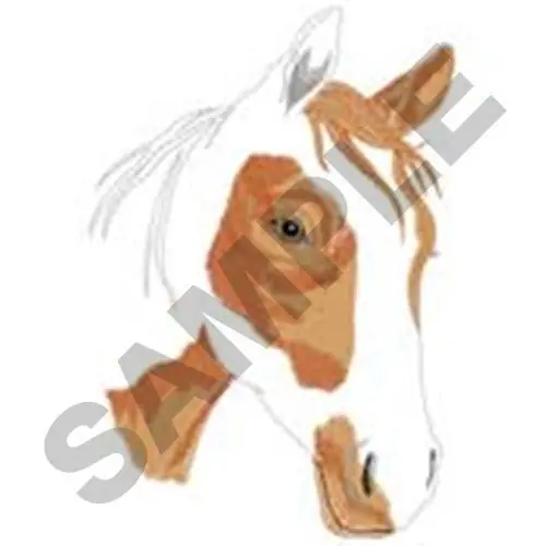 Popular Paint Horse Head Embroidery Design