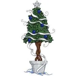 Holiday Sale Christmas Topiary Embroidery Design