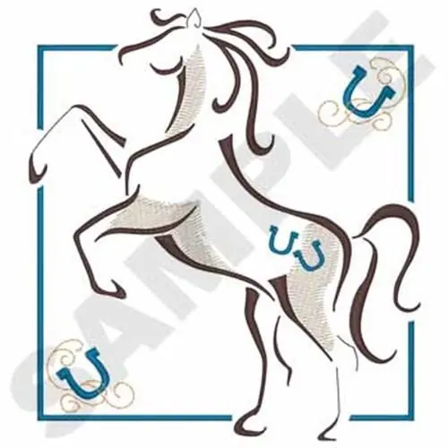 Free Shipping Horse Outline Embroidery Design