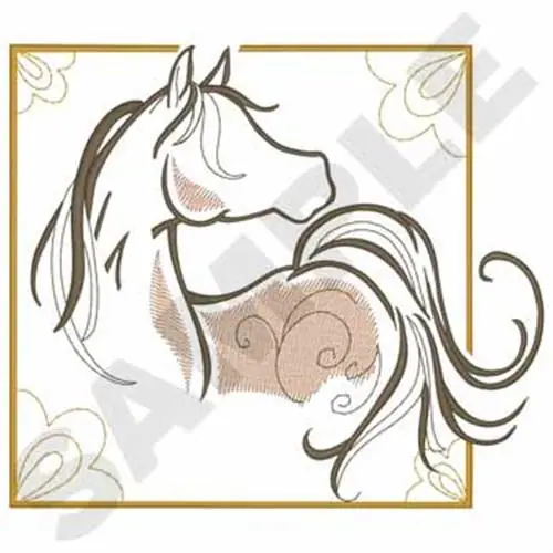 Horse Outline Embroidery Design Sale