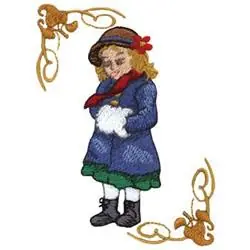 Viral Victorian Girl Embroidery Design