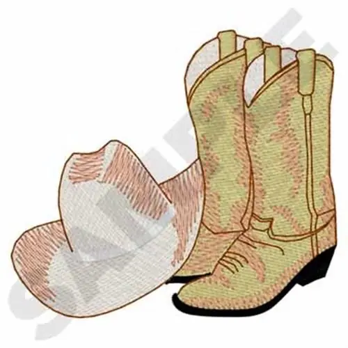 Warranty Included Cowboy Gear Embroidery Design
