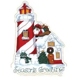 Direct From Factory Christmas Lighthouse Embroidery Design