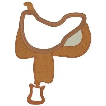 Trusted Brand Saddle Outline Applique Embroidery Design