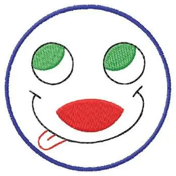 Face In Circle Embroidery Design Seasonal Sale