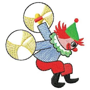 Sale Entertaining Clown Embroidery Design